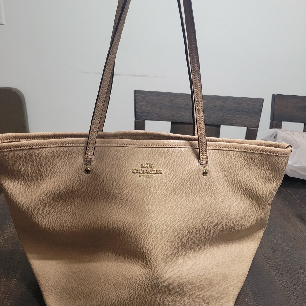 Coach‎ Tan Leather Tote Bag - Picture 14 of 14